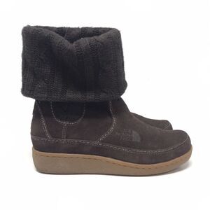 The North Face Women’s Alexis Mid Boot Size 6 Brown Cable Knit Suede Waterproof